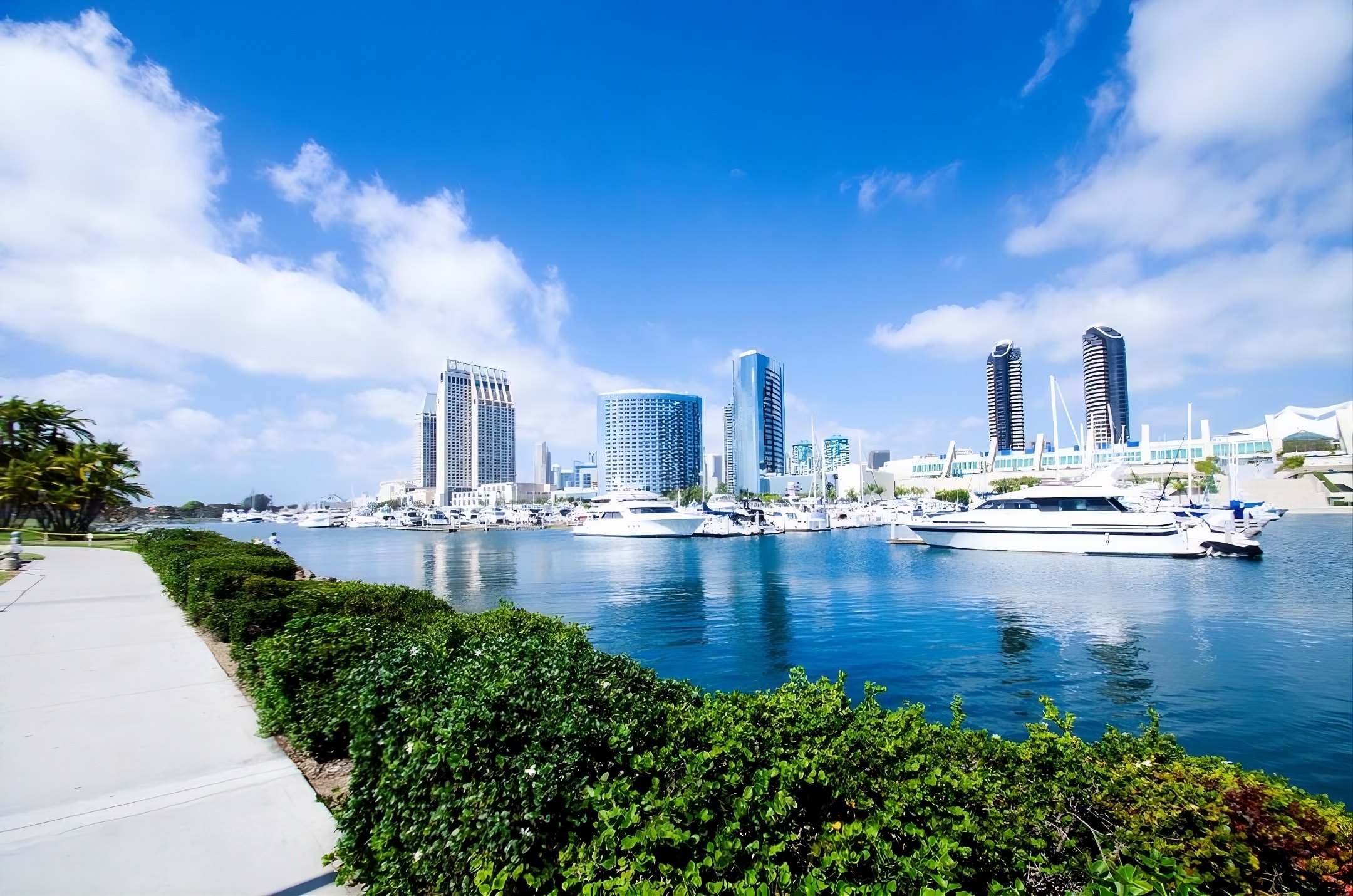 Clean harbor water and shoreline